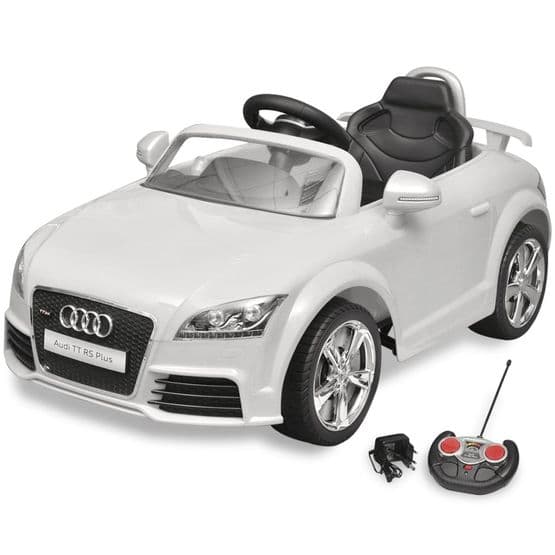 Elbil För Barn Audi Tt Rs Med Fjärrstyrning Vit