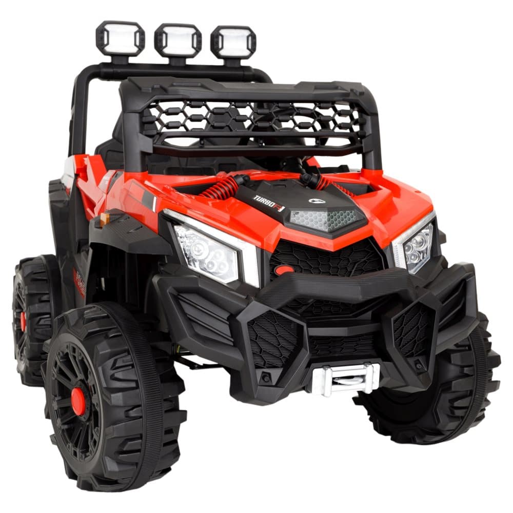 Elbil för barn, 4 motoreffekt x 390W, Batteri 12V 16Ah Li Ion, Maxhastighet 3km/h, Röd