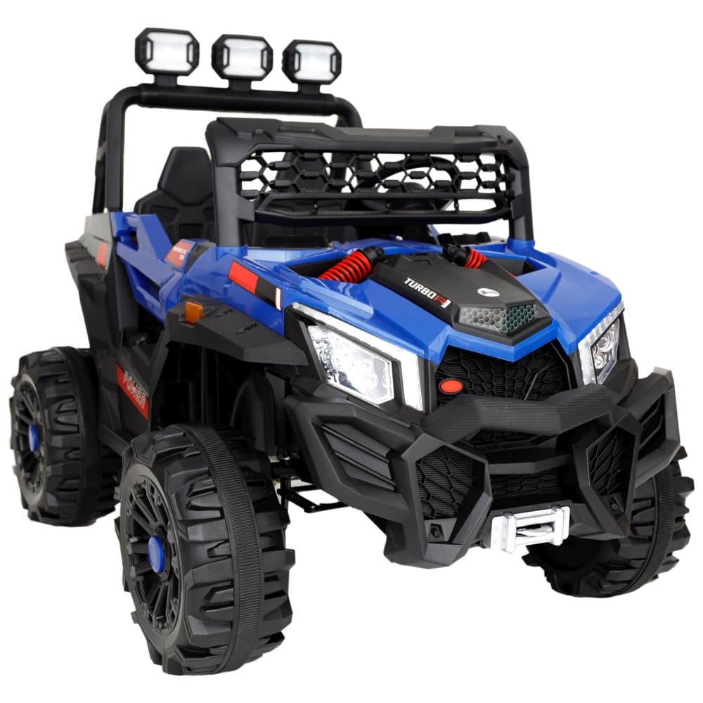 Elbil för barn, 4 motoreffekt x 390W, Batteri 12V 16Ah Li Ion, Maxhastighet 3km/h, Blå