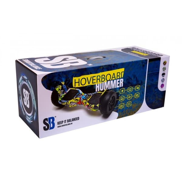 Pakke Hoverboard Go-Kart, Smart Balance Hummer Camouflage, 8.5 tommer, Dual Motors 36V, 700Wat, Bluetooth-hojttalere,  LED-lys, Premi