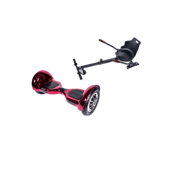 Package Smart Balance™ Hoverboard 10 inch, OffRoad ElectroPink + Hoverseat, Battery 4 Ah, Bluetooth, Bag, Leds