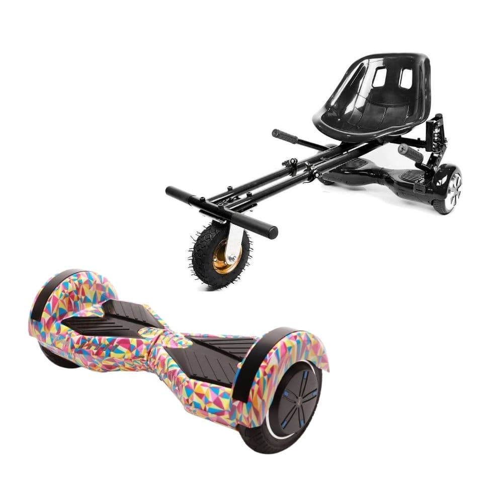 Package Smart Balance™ Hoverboard 6.5 inch, Transformers Abstract + Hoverseat with Suspensions, Motor 700 Wat, LED