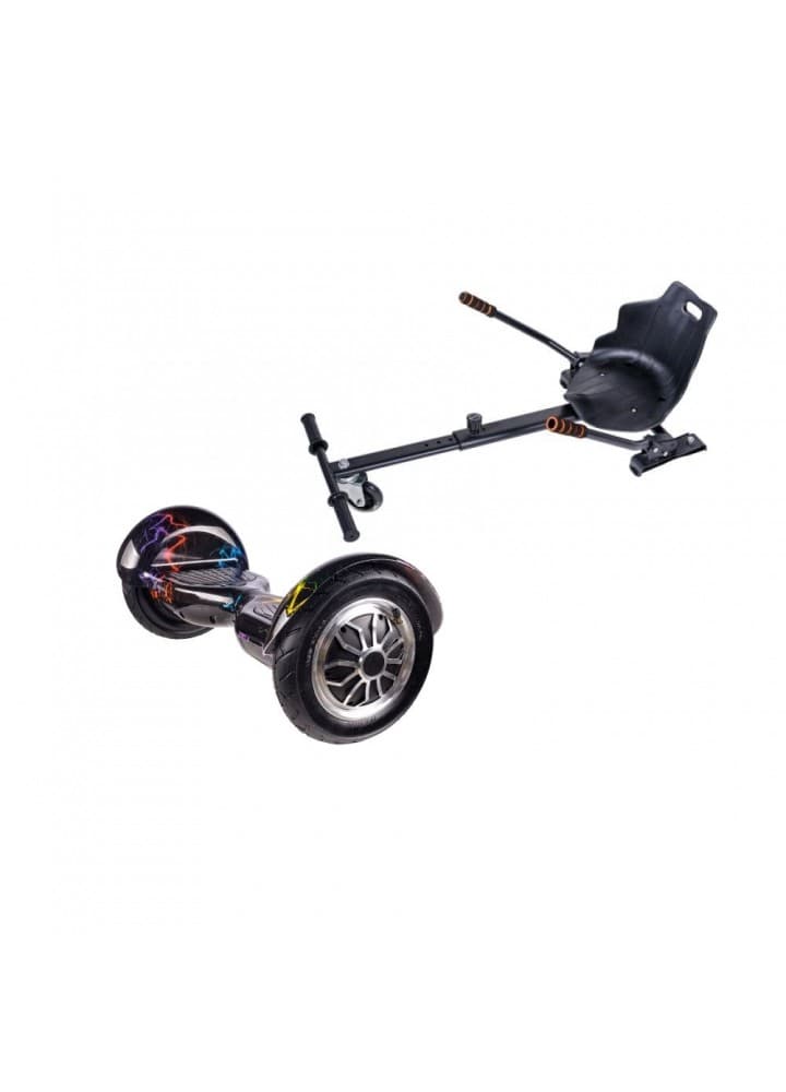 Package Smart Balance™ Hoverboard 10 inch, OffRoad Thunderstorm 7 + Hoverseat, Battery 4 Ah, Bluetooth, Bag, Leds