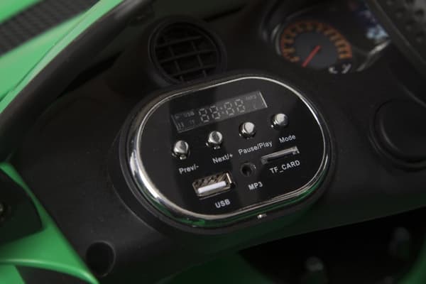 Mercedes GTR AMG Grön till Barn 12V m/2.4G fjärrkontroll och Gummihjul