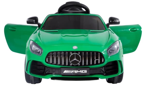 Mercedes GTR AMG Grön till Barn 12V m/2.4G fjärrkontroll och Gummihjul