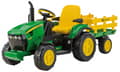 Miniatyrbild 1 av 7: John Deere Ground Force EL Traktor med trailer 12V