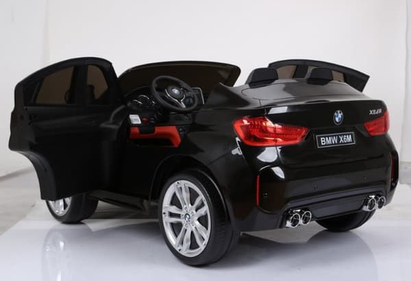 BMW X6 M 12v XXL Svart med Gummihjul + 2.4G + 10AH