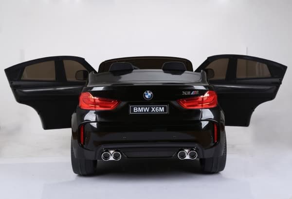 BMW X6 M 12v XXL Svart med Gummihjul + 2.4G + 10AH