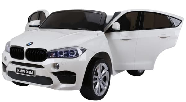 BMW X6 M 12v XXL Vit med Gummihjul + 2.4G + 10AH