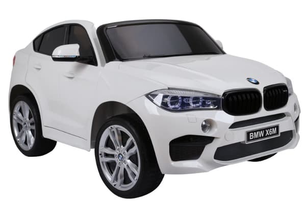 BMW X6 M 12v XXL Vit med Gummihjul + 2.4G + 10AH
