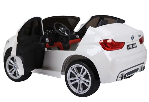 BMW X6 M 12v XXL Vit med Gummihjul + 2.4G + 10AH