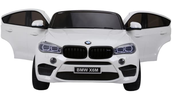 BMW X6 M 12v XXL Vit med Gummihjul + 2.4G + 10AH
