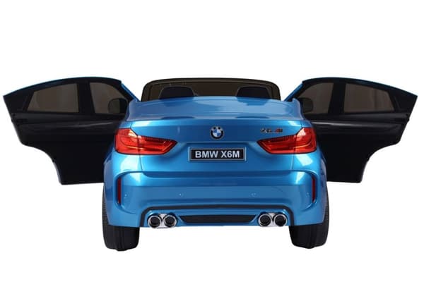BMW X6 M 12v XXL Blå-Lackering m/Gummihjul + 2.4G + 10AH