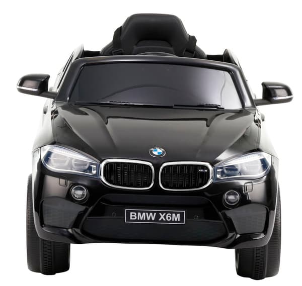 BMW X6 M elbil till barn 12v Svart m/2.4G Remote + Gummihjul