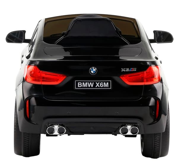 BMW X6 M elbil till barn 12v Svart m/2.4G Remote + Gummihjul