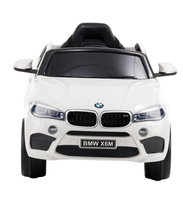 BMW X6 M elbil till barn 12v, Vit m/2.4G Remote + Gummihjul