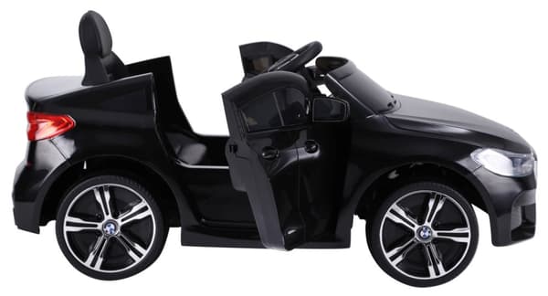BMW 6 GT elbil till barn 12v Svart m. Gummihjul, 2.4G Remote, 12V7AH