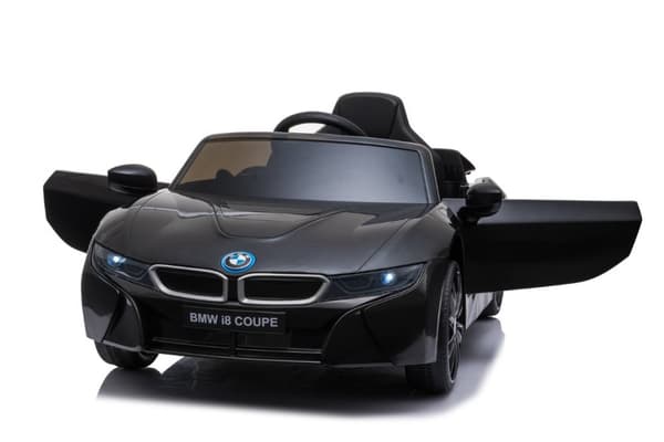 BMW i8 Coupe ElBil till Barn 12V  m. Gummidäck + 2.4G +lädersäte