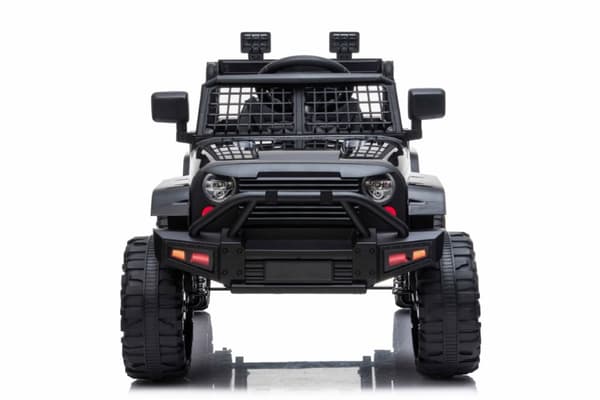EL Black SUV till barn 12V m. 2.4G + Gummidäck + Lädersäte