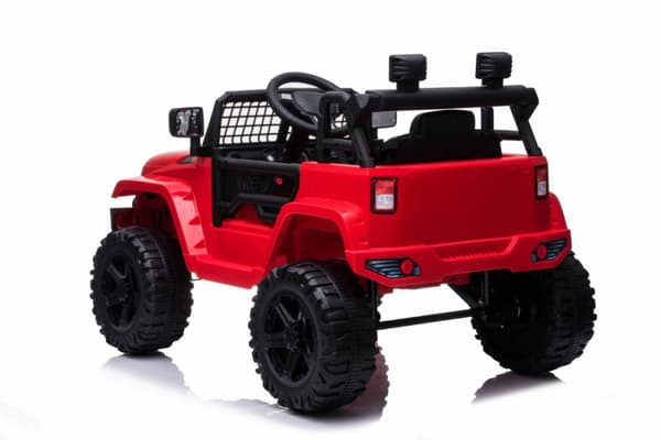 EL Red SUV till barn 12V m. 2.4G + Gummidäck + Lädersäte