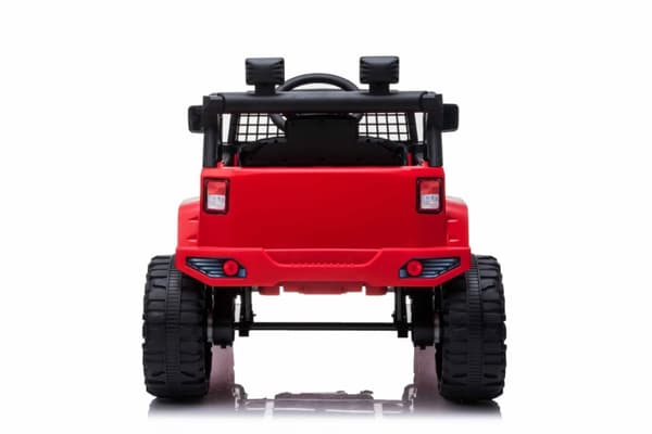 EL Red SUV till barn 12V m. 2.4G + Gummidäck + Lädersäte