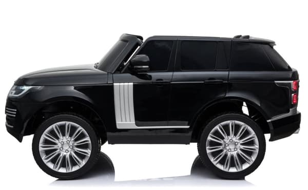 Range Rover Sport 4x4 Elbil till barn Svart m/4x12V + Gummihjul + Lädersäte