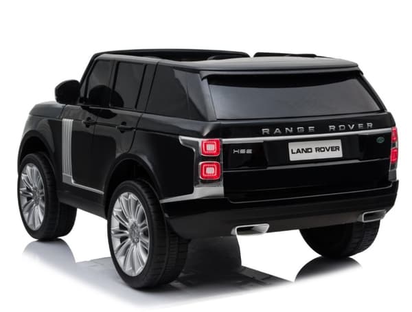 Range Rover Sport 4x4 Elbil till barn Svart m/4x12V + Gummihjul + Lädersäte