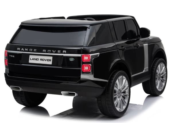 Range Rover Sport 4x4 Elbil till barn Svart m/4x12V + Gummihjul + Lädersäte