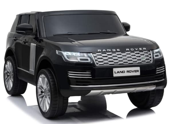 Range Rover Sport 4x4 Elbil till barn Svart m/4x12V + Gummihjul + Lädersäte