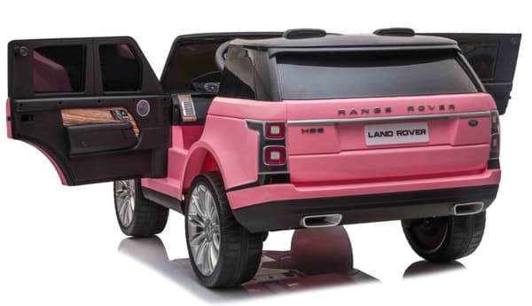 Range Rover Sport 4x4 Elbil till barn Pink m/4x12V + Gummihjul + Lädersäte