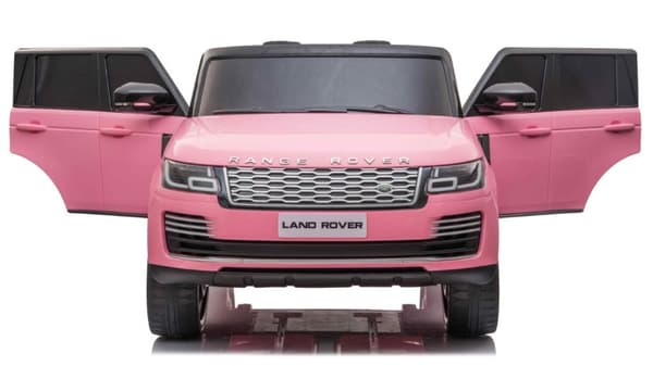 Range Rover Sport 4x4 Elbil till barn Pink m/4x12V + Gummihjul + Lädersäte