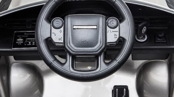 Range Rover Evoque Elbil till barn m/4x12V + Gummihjul + Lädersäte