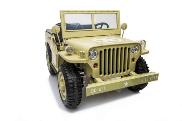 Army Classic Adventure XXL med 3 säten + 4x24V motor + gummihjul, ljusgrön