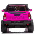 Miniatyrbild 5 av 10: Toyota Hilux 24v elbil m/2x24V 240W motor + lädersäte + gummihjul, rosa