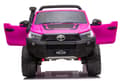 Miniatyrbild 9 av 10: Toyota Hilux 24v elbil m/2x24V 240W motor + lädersäte + gummihjul, rosa