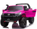 Miniatyrbild 1 av 10: Toyota Hilux 24v elbil m/2x24V 240W motor + lädersäte + gummihjul, rosa