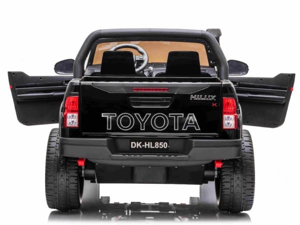 Toyota Hilux 24v elbil m/2x24V 240W motor + lädersäte + gummihjul, svart