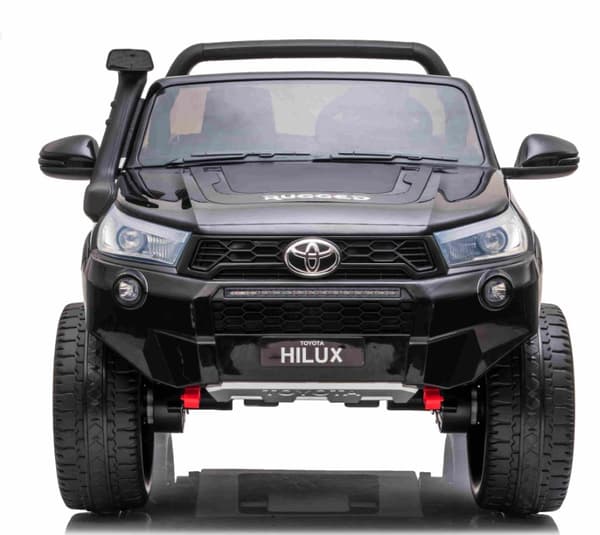 Toyota Hilux 24v elbil m/2x24V 240W motor + lädersäte + gummihjul, svart