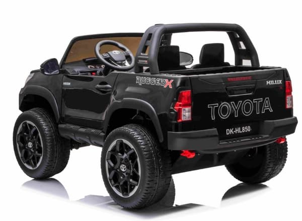 Toyota Hilux 24v elbil m/2x24V 240W motor + lädersäte + gummihjul, svart