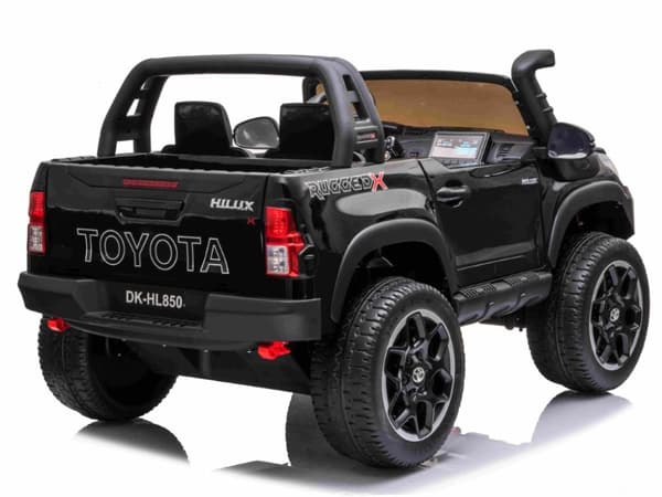 Toyota Hilux 24v elbil m/2x24V 240W motor + lädersäte + gummihjul, svart