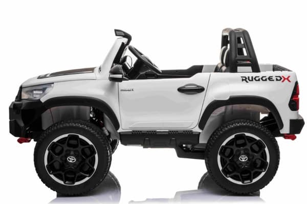 Toyota Hilux 24v elbil m/2x24V 240W motor + lädersäte + gummihjul, vit