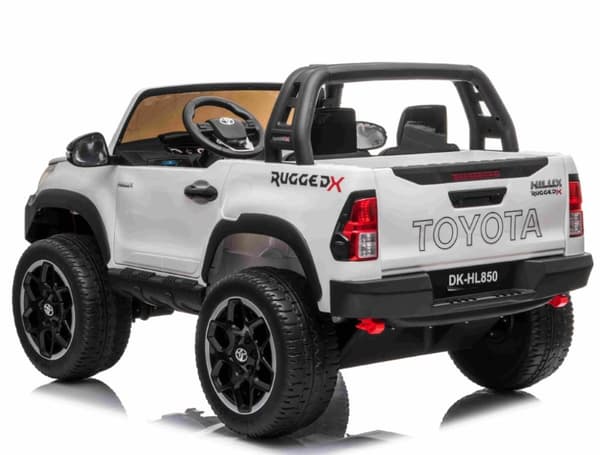 Toyota Hilux 24v elbil m/2x24V 240W motor + lädersäte + gummihjul, vit
