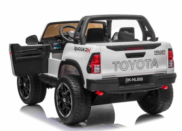 Toyota Hilux 24v elbil m/2x24V 240W motor + lädersäte + gummihjul, vit