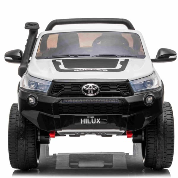 Toyota Hilux 24v elbil m/2x24V 240W motor + lädersäte + gummihjul, vit