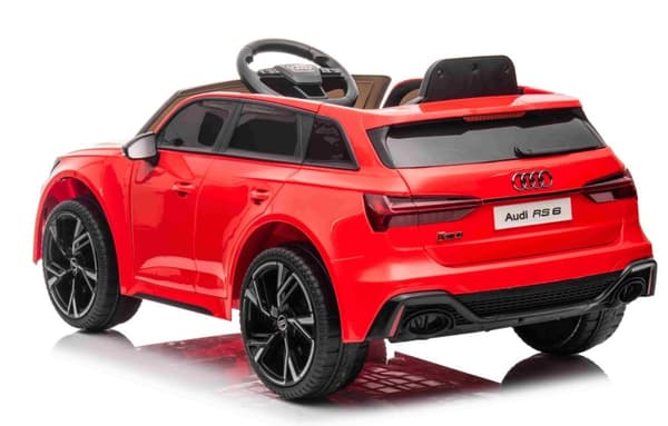 Audi RS 6 elbil till barn 12v m/Gummihjul, 2.4G Remote, 12V7AH