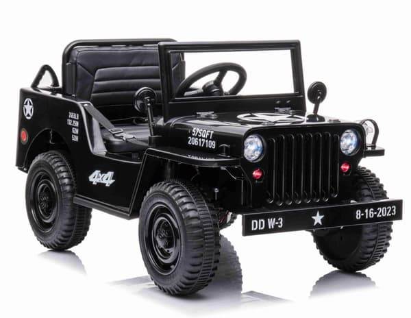 Army Classic Adventure ELBil 12V m/4xmotor, 2.4G Fjärrkontroll svart