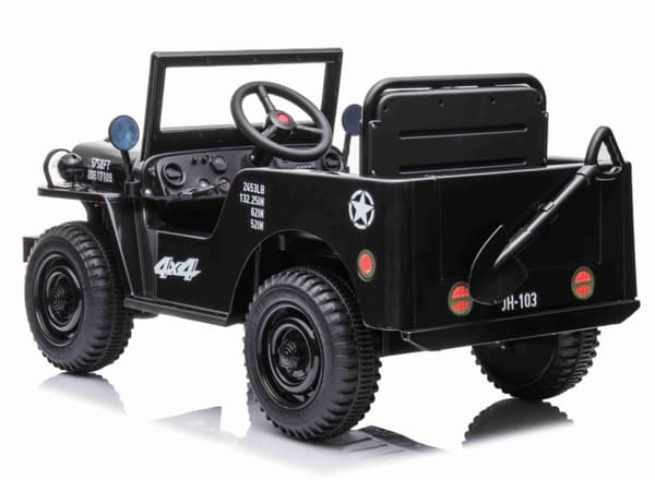 Army Classic Adventure ELBil 12V m/4xmotor, 2.4G Fjärrkontroll svart