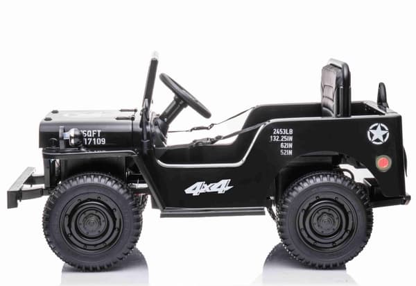 Army Classic Adventure ELBil 12V m/4xmotor, 2.4G Fjärrkontroll svart