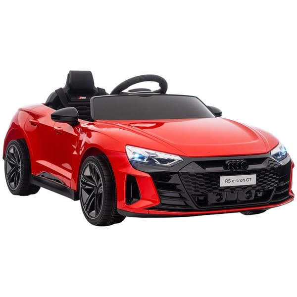 Rootz børnekøretøj - Børnebil - Elbil - Audi Licenseret - Med sikkerhedssele - Fjernbetjening - PP/Metal - Rød/Sort - 103 x 58 x 41 cm