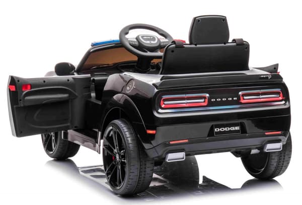 Dodge Challenger SRT POLIS elbil till barn 12v m/Gummidäck, Remote